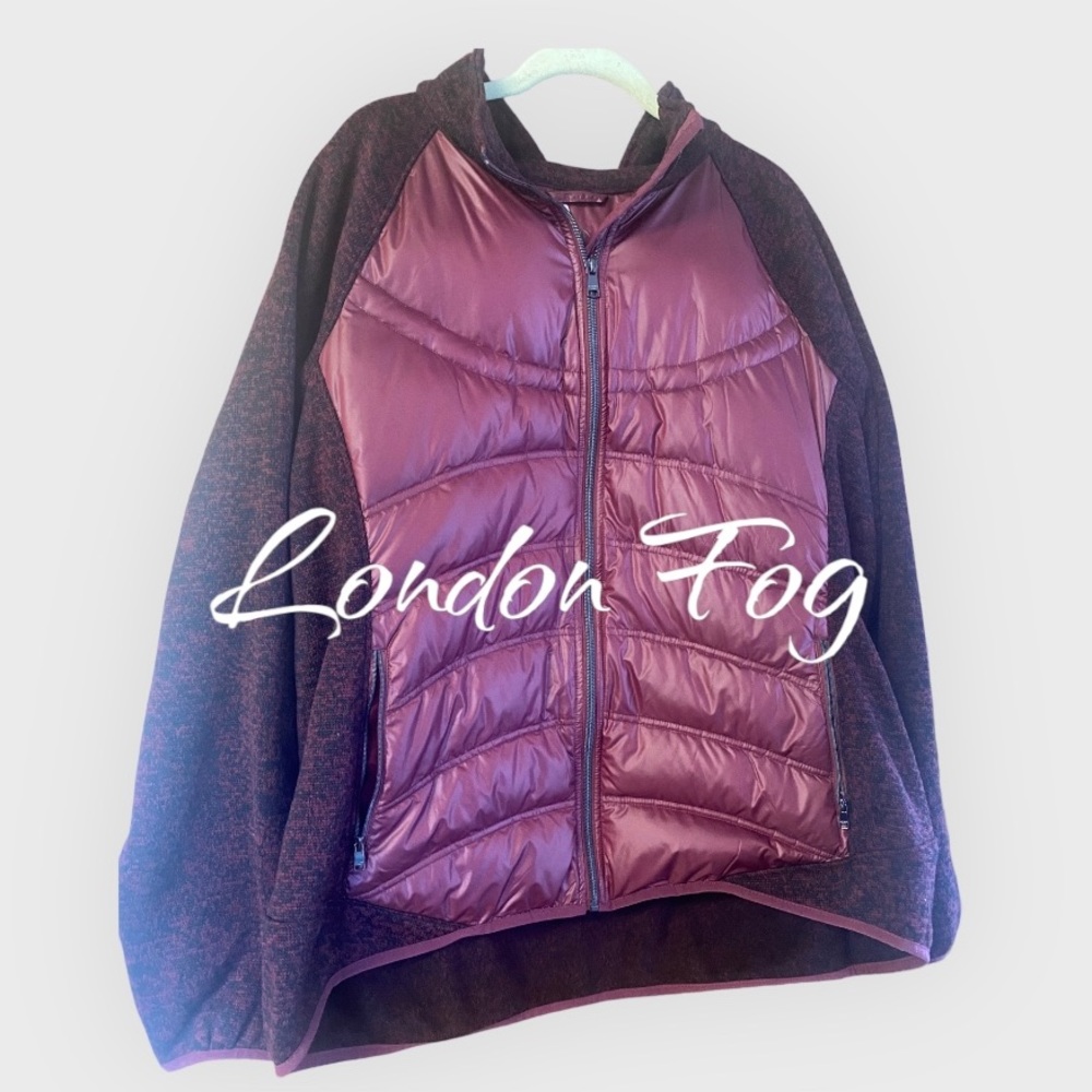 London Fog XXL Burgundy Puffer Coat